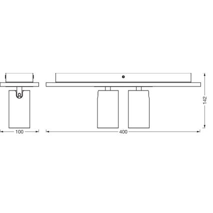 Ledvance - LED akcentinis šviestuvas DECOR MERCURY 2xGU10/3,4W/230V