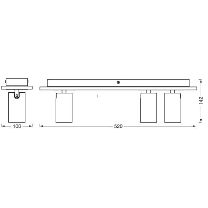 Ledvance - LED akcentinis šviestuvas DECOR MERCURY 3xGU10/3,4W/230V