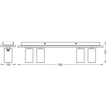 Ledvance - LED akcentinis šviestuvas DECOR MERCURY 4xGU10/3,4W/230V