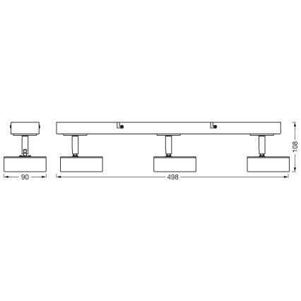 Ledvance - LED akcentinis šviestuvas DECOR PLUTO 3xLED/4,8W/230V