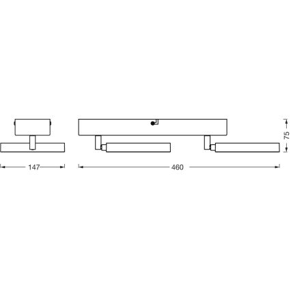 Ledvance - LED akcentinis šviestuvas DECOR SATURN 2xLED/11W/230V 3000/4200/6500K