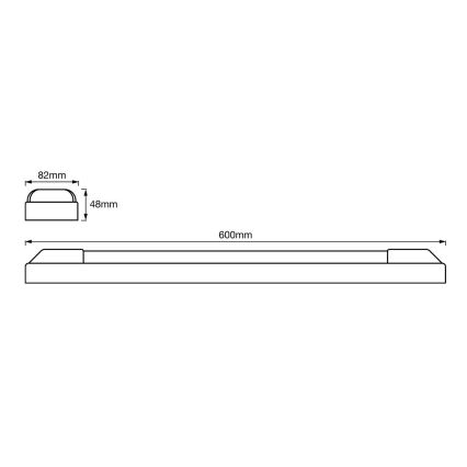 Ledvance - LED Akcentinis šviestuvas POWER BATTEN 2xLED/12W/230V 4000K