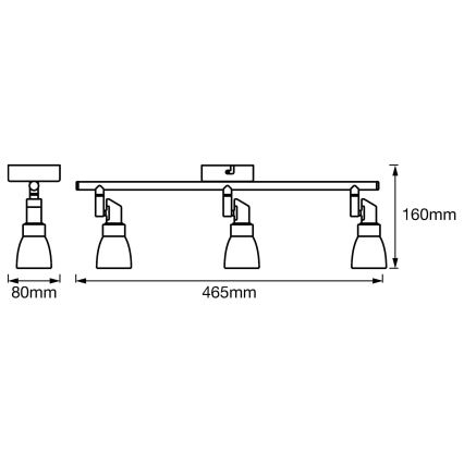 Ledvance - LED Akcentinis šviestuvas SPOT 3xG9/2W/230V