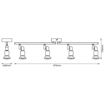 Ledvance - LED Akcentinis šviestuvas SPOT 4xGU10/3W/230V