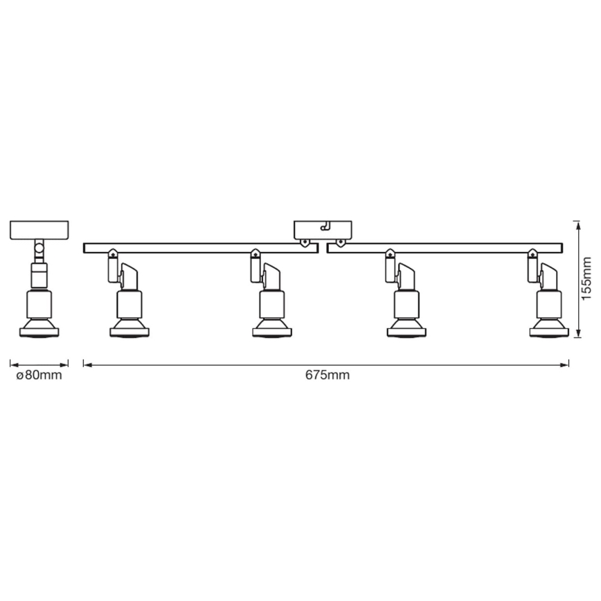 Ledvance - LED Akcentinis šviestuvas SPOT 4xGU10/3W/230V