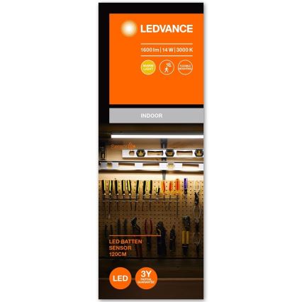 Ledvance - LED Apšvietimas po virtuvės spintele su jutikliu BATTEN LED/14W/230V 120 cm