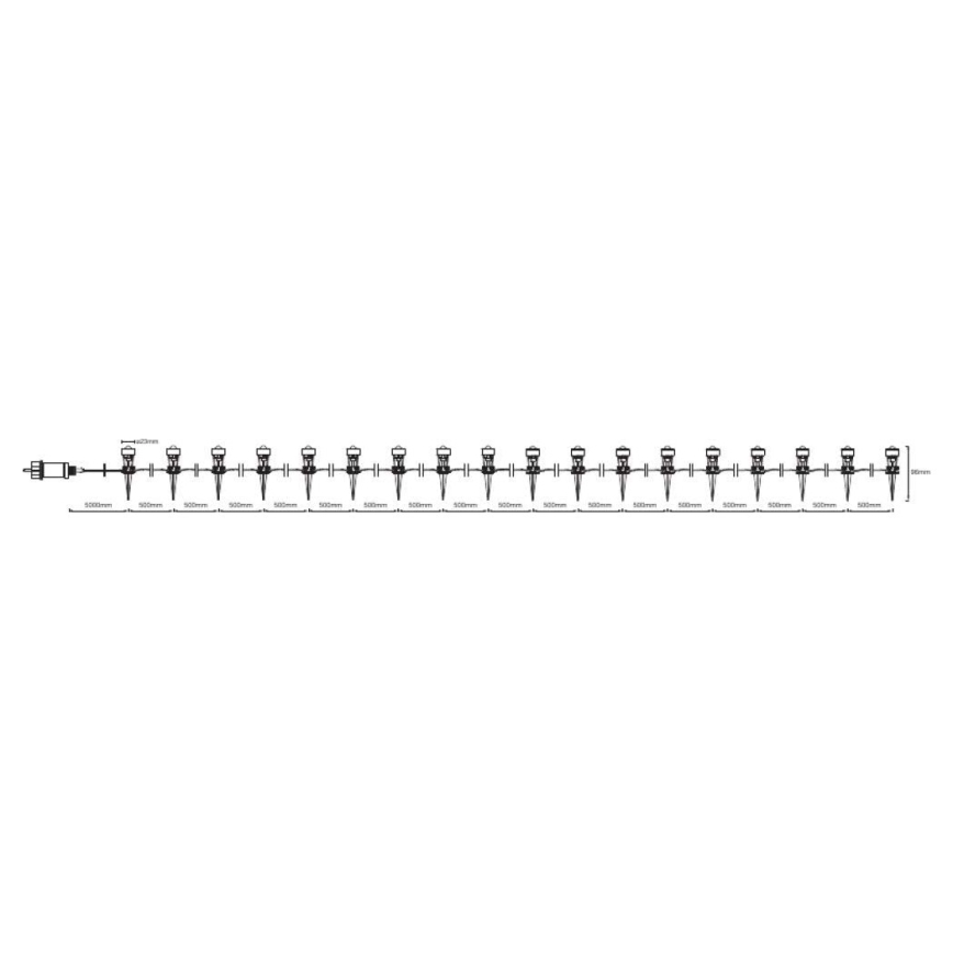 Ledvance - LED Dekoratyvinė lauko šviesa DOT 18xLED/0,7W/230V IP66