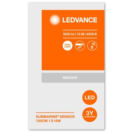 Ledvance - LED Didelio našumo šviestuvas su jutikliu SUBMARINE 1xG13/16W/230V IP65