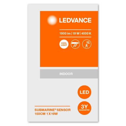 Ledvance - LED Didelio našumo šviestuvas su jutikliu SUBMARINE 1xG13/19W/230V IP65