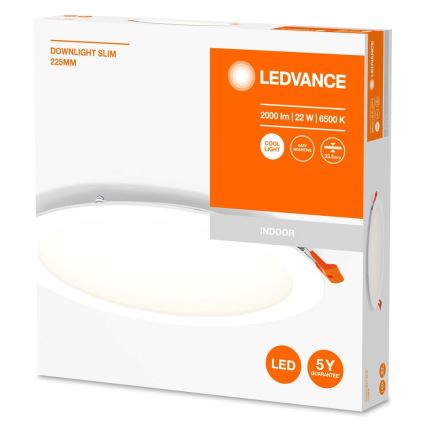 Ledvance - LED Įleidžiamas šviestuvas SLIM LED/22W/230V 6500K