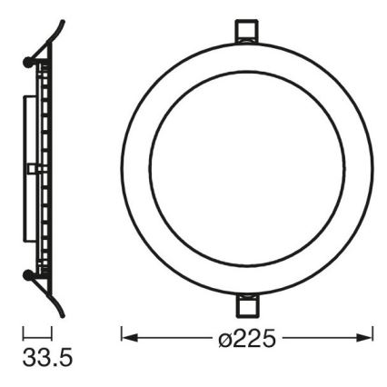 Ledvance - LED Įleidžiamas šviestuvas SLIM LED/22W/230V 6500K