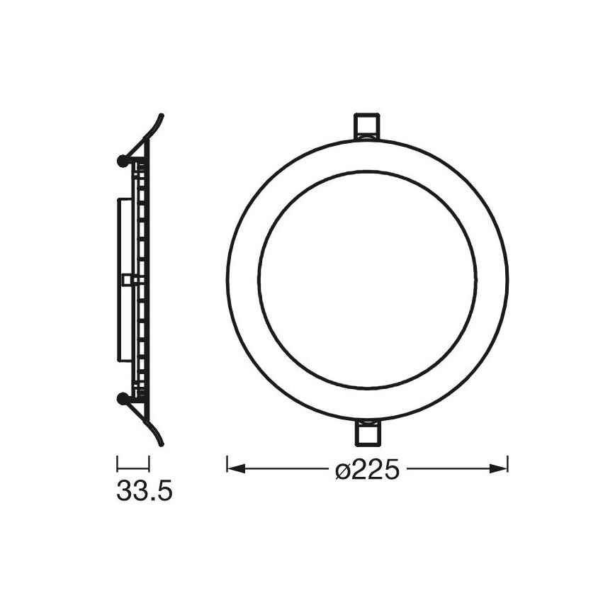 Ledvance - LED Įleidžiamas šviestuvas SLIM LED/22W/230V 6500K