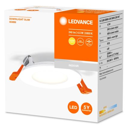 Ledvance - LED Įleidžiamas šviestuvas SLIM LED/4,5W/230V 3000K