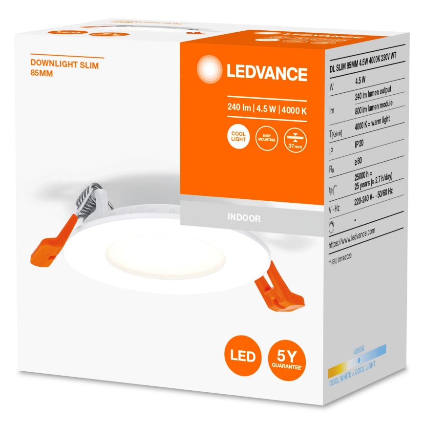 Ledvance - LED Įleidžiamas šviestuvas SLIM LED/4,5W/230V 4000K
