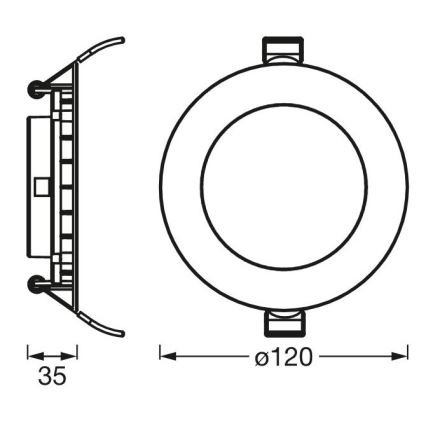 Ledvance - LED Įleidžiamas šviestuvas SLIM LED/8W/230V 3000K