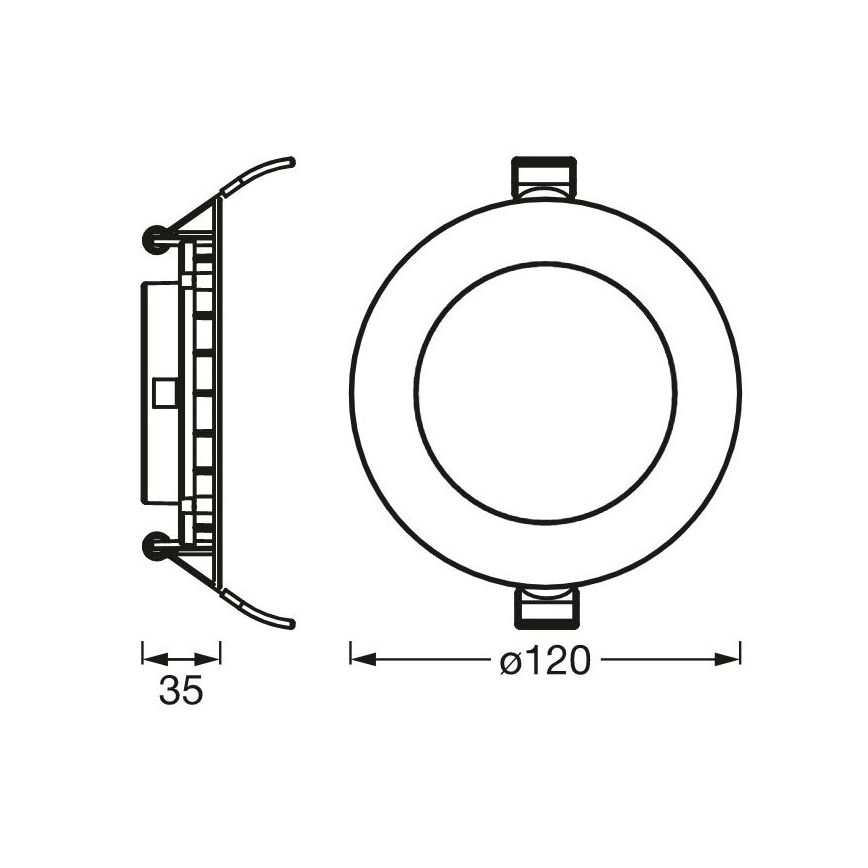 Ledvance - LED Įleidžiamas šviestuvas SLIM LED/8W/230V 3000K