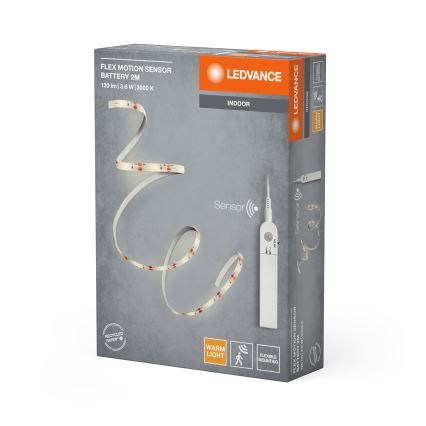 Ledvance - LED juosta su judesio jutikliu FLEX 2m LED/3,6W/4xAA