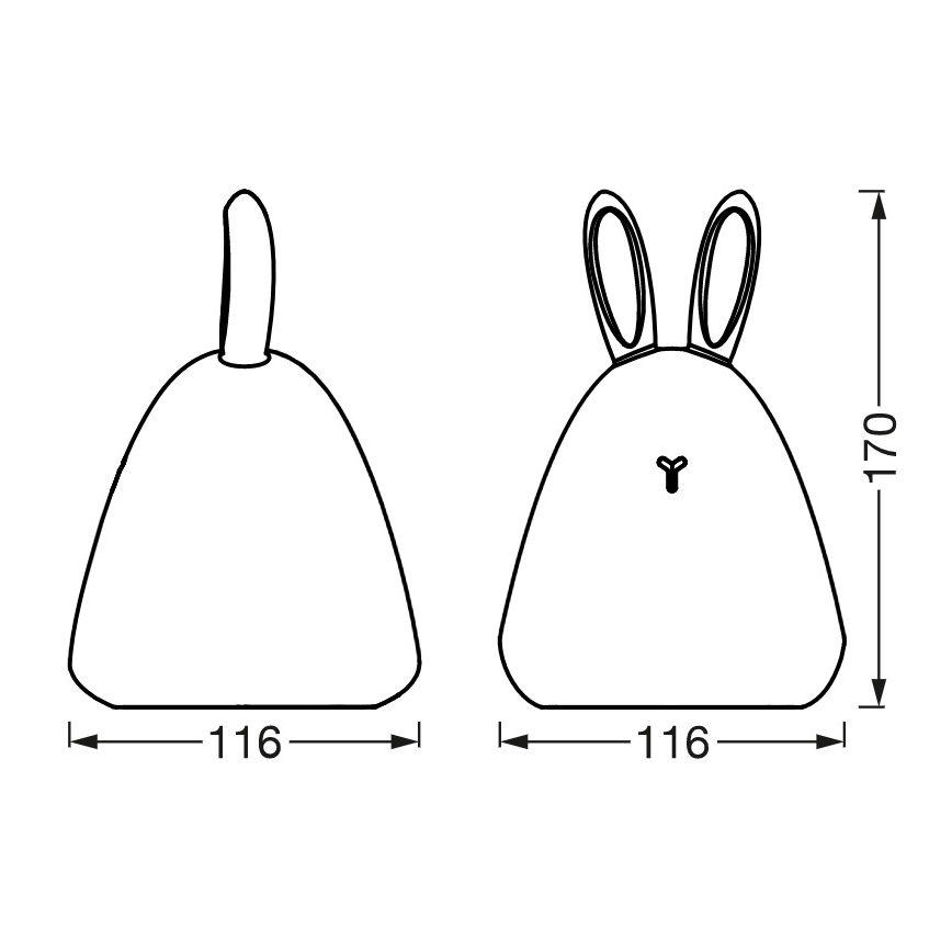 Ledvance - LED Jutiklinis vaikiškas naktinis maža lempa TOUCH LED/2,5W/5V 1200 mAh