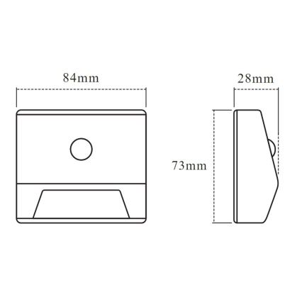 Ledvance - LED laiptinės šviestuvas su jutikliu NIGHTLUX LED/0,25W/3×AAA IP54