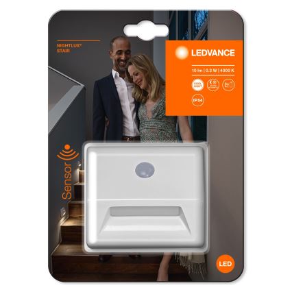 Ledvance - LED laiptų šviestuvas su jutikliu NIGHTLUX LED / 0.25W / 3xAAA IP54