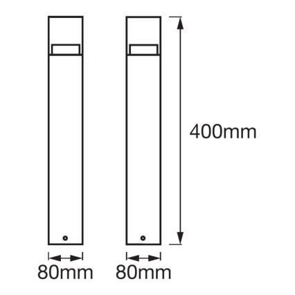 Ledvance - LED Lauko lempa CRYSTAL 1xLED/4,5W/230V IP44 40 cm