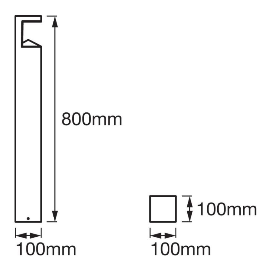 Ledvance - LED Lauko lempa PYRAMID 1xLED/9W/230V IP44 80 cm