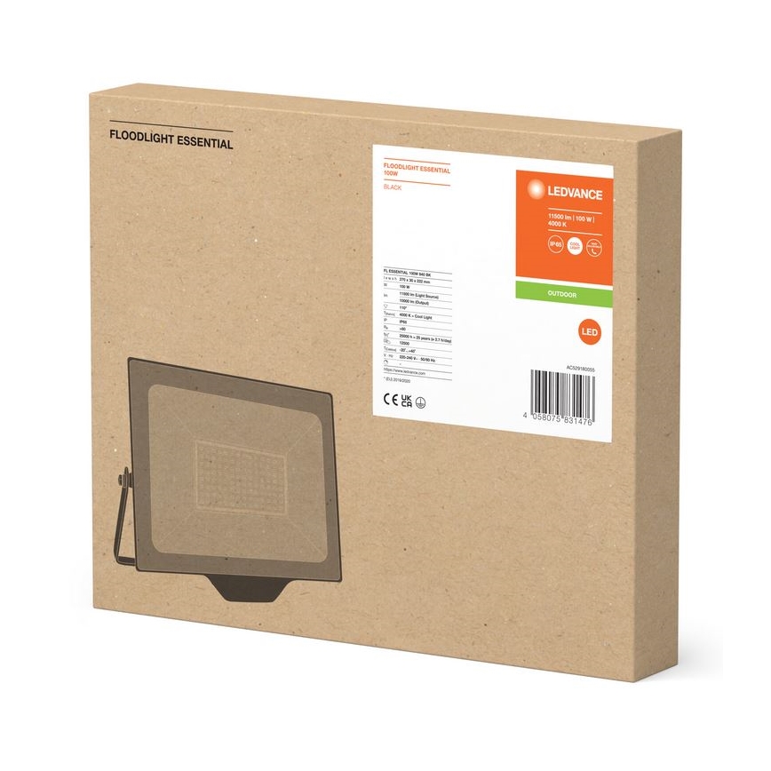 Ledvance - LED lauko prožektorius FLOODLIGHT ESSENTIAL LED/100W/230V IP65
