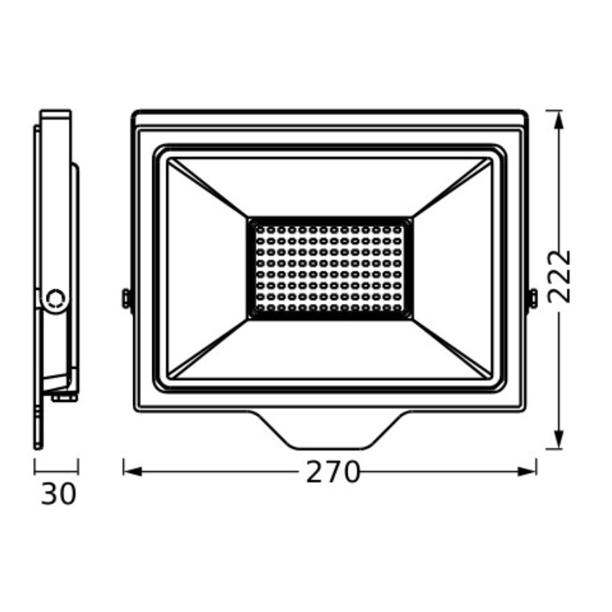 Ledvance - LED lauko prožektorius FLOODLIGHT ESSENTIAL LED/100W/230V IP65
