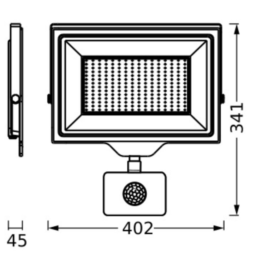 Ledvance - LED Lauko sieninis prožektorius su jutiklis FLOODLIGHT ESSENTIAL LED/200W/230V IP65