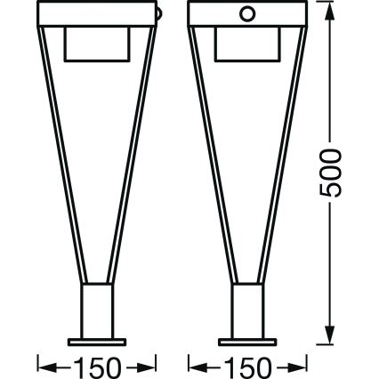 Ledvance - LED Lauko saulės energijos lempa su jutikliu BOUQUET LED/6W/3,7V 2200 mAh IP44