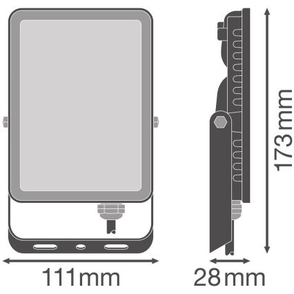 Ledvance – LED Lauko sieninis prožektorius FLOODLIGHT LED/20W/230V 6500K IP65