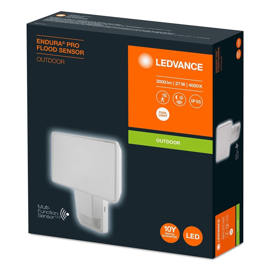 Ledvance - LED Lauko sieninis prožektorius su jutikliu FLOOD LED/27W/230V IP55
