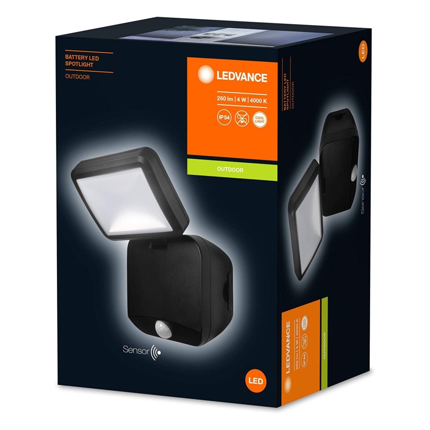 Ledvance - LED Lauko sieninis prožektorius su jutikliu SPOTLIGHT LED/4W/4xD IP54