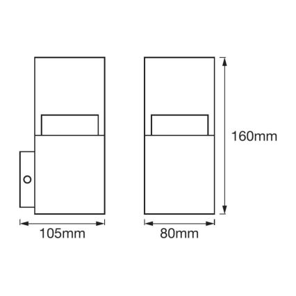 Ledvance - LED Lauko sieninis šviestuvas CRYSTAL 1xLED/4,5W/230V IP44