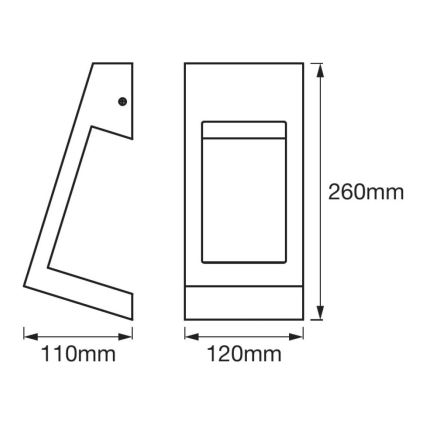 Ledvance - LED Lauko sieninis šviestuvas  EDGE LED/7W/230V IP44