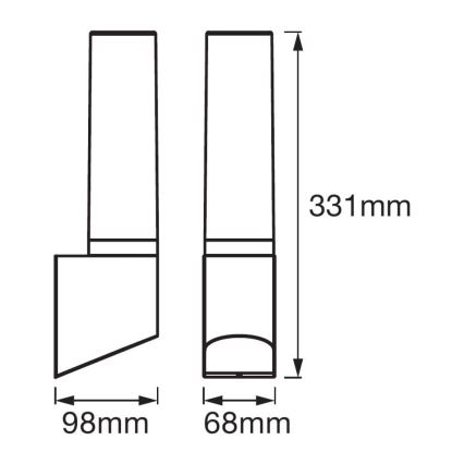 Ledvance - LED Lauko sieninis šviestuvas FLARE 1xLED/7W/230V IP44