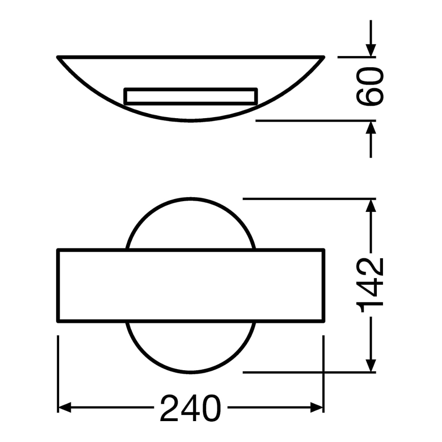 Ledvance - LED Lauko sieninis šviestuvas SHIELD LED/11W/230V IP44