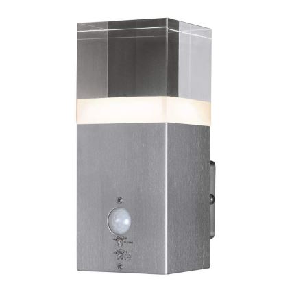 Ledvance - LED Lauko sieninis šviestuvas su jutikliu  CRYSTAL 1xLED/5W/230V IP44