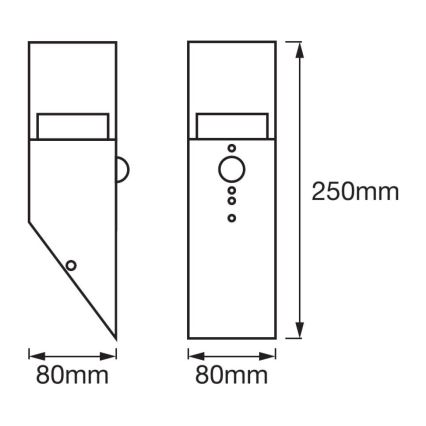 Ledvance - LED Lauko sieninis šviestuvas su jutikliu  CRYSTAL 1xLED/5W/230V IP44