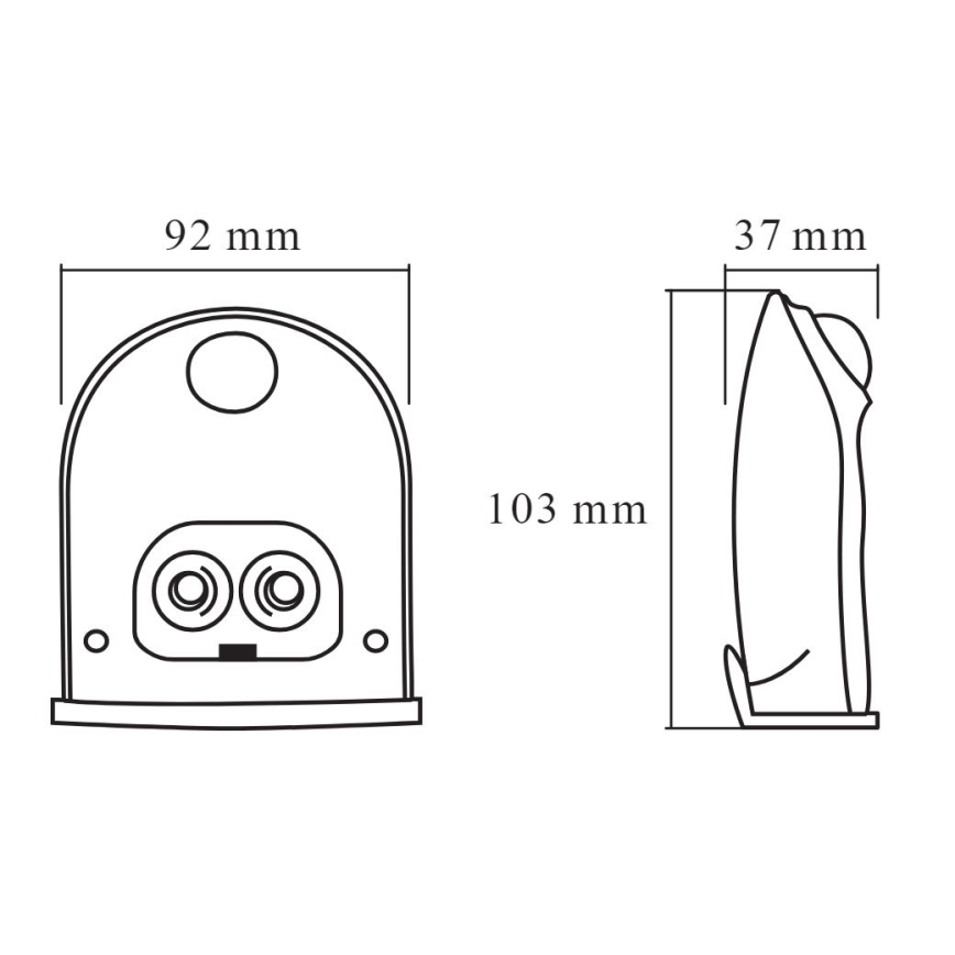 Ledvance - LED Lauko sieninis šviestuvas su jutikliu DOORLED LED/1W/3xAA IP54