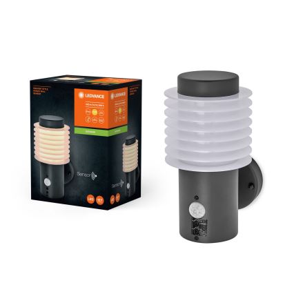 Ledvance - LED Lauko sieninis šviestuvas su jutikliu ENDURA RONDO LED/9,5W/230V IP44 antracitas