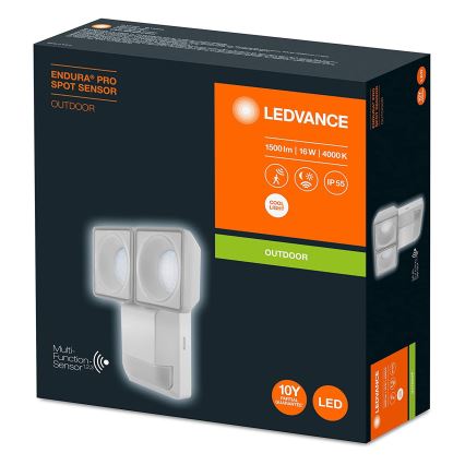 Ledvance - LED Lauko sieninis šviestuvas su jutikliu SPOT 2xLED/8W/230V IP55