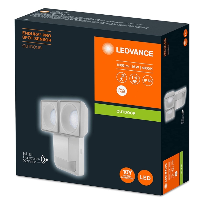Ledvance - LED Lauko sieninis šviestuvas su jutikliu SPOT 2xLED/8W/230V IP55