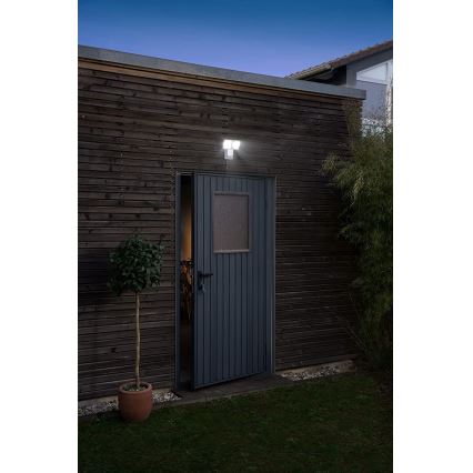 Ledvance - LED Lauko sieninis šviestuvas su jutikliu SPOT 2xLED/8W/230V IP55