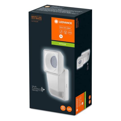 Ledvance - LED Lauko sieninis šviestuvas su jutikliu SPOT LED/8W/230V IP55 baltas