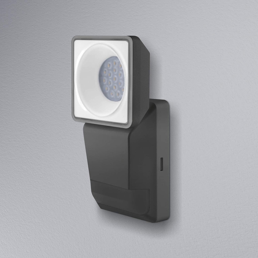 Ledvance - LED Lauko sieninis šviestuvas su jutikliu  SPOT LED/8W/230V IP55 juodas