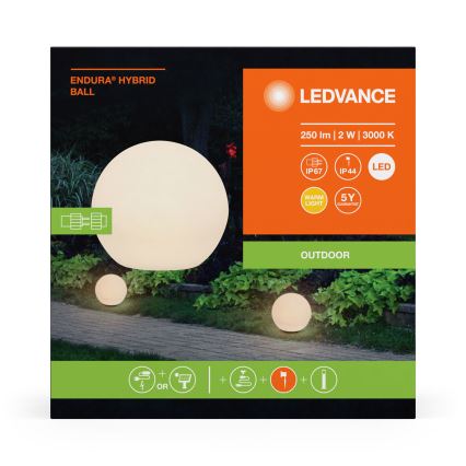 Ledvance - LED lauko šviestuvas ENDURA HYBRID BALL LED/2W/12V IP44