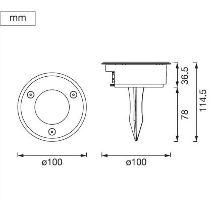 Ledvance - LED lauko šviestuvas ENDURA HYBRID SPIKE LED/1W/12V IP44