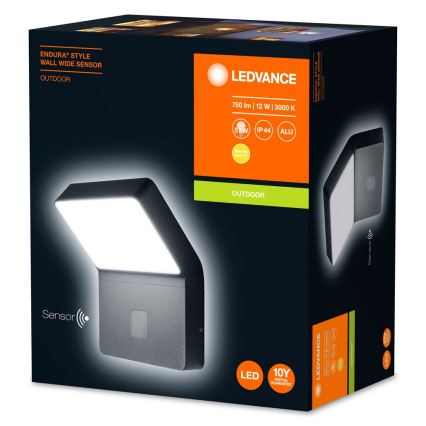 Ledvance - LED lauko šviestuvas su jutikliu ENDURA LED/12W/230V IP44