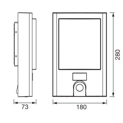 Ledvance - LED šviesos reguliavimas Lauko sieninis šviestuvas su jutikliu ir Kamera SMART+ LED/22W/230V IP44 Wi-Fi